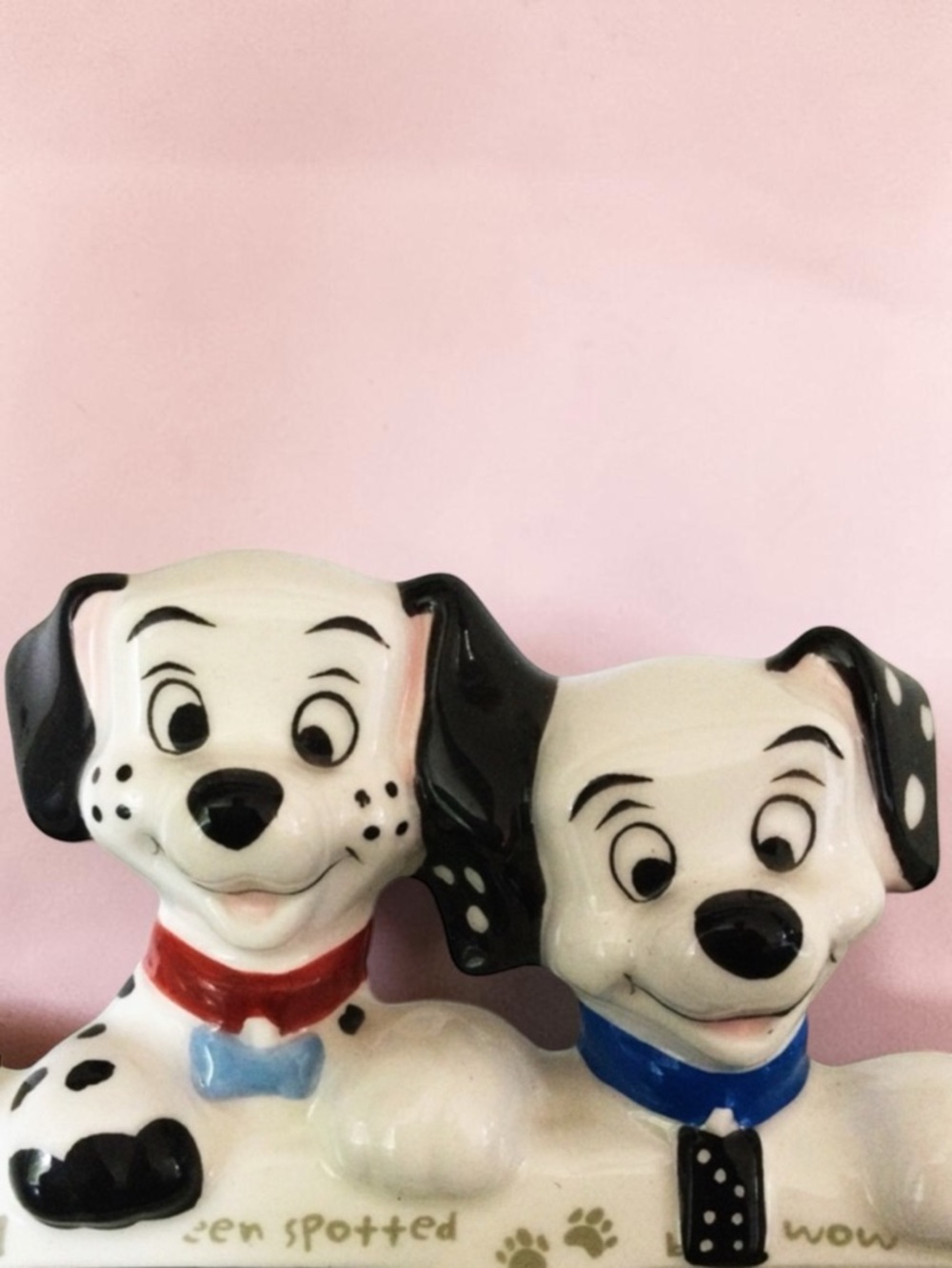 Vintage Disney 102 Dalmatians Bone‑Shaped Picture Frame – Domino & Little Dipper - Picture 3 of 10